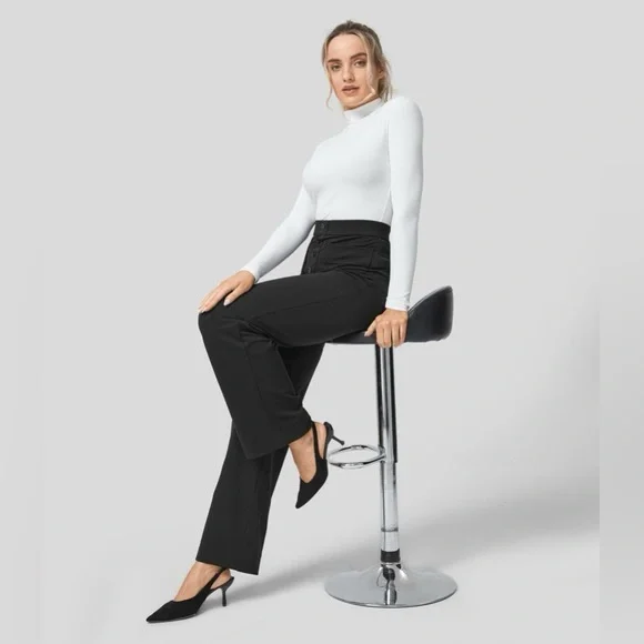 Halara High Waisted Button Multiple Pockets Straight Leg Casual Pants NEW!!!🖤 - Picture 8 of 16